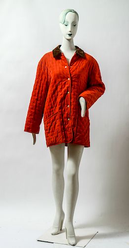 Hermes Ladies' Coat / Jacket, Orange w Embroidery