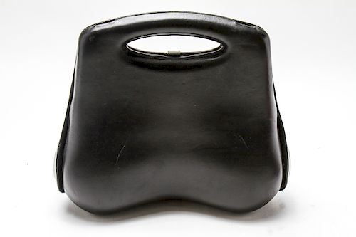 Chanel Hard Case Butt Bag, Black Leather, 2005 sold at auction