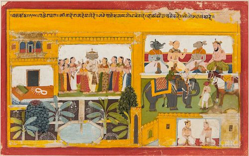 Painting of Sita at Ravana's Palace from the Ramayana