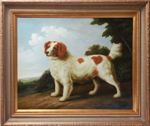 Signed Shipley Portrait of Dog, 20th C. Oil