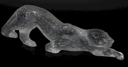 Lalique "Zeila Panther, Clear" Crystal Figurine