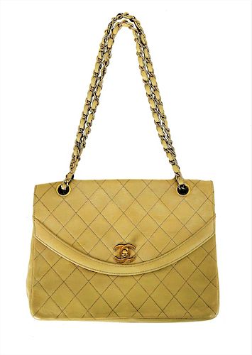 Vintage Chanel Leather Clutch Handbag