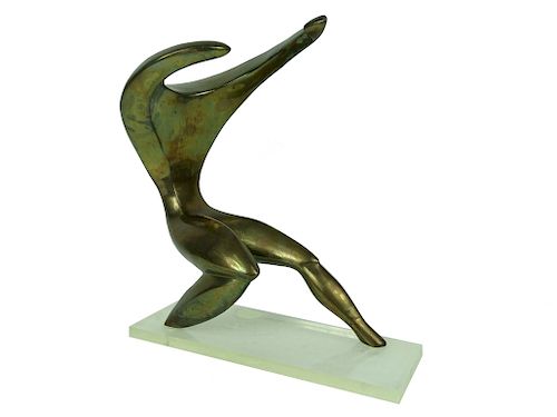 Mid Century Modern Brass Human Sculpture