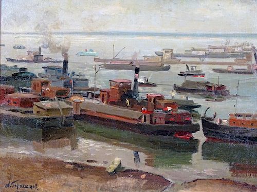 Aleksandr Gerasimov Russian Import Oil Painting
