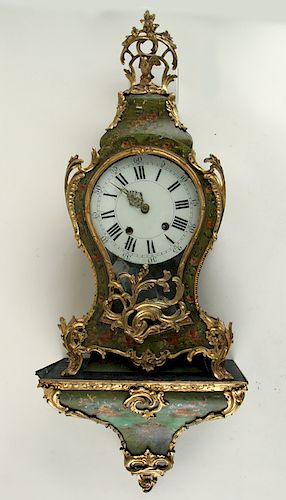 LATE 19TH C. FRENCH LOUIS XV STYLE BRACKET CLOCK