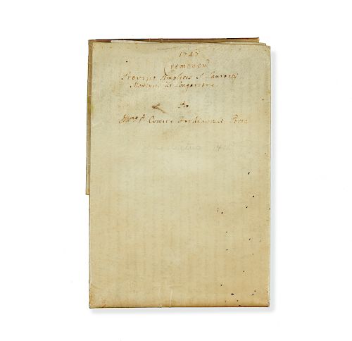 Legal Document on Vellum, dated 1747 