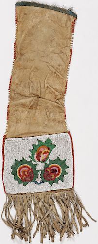 A BEADED PIPE BAG, PROBABLY BLACK FOOT, C. 1870