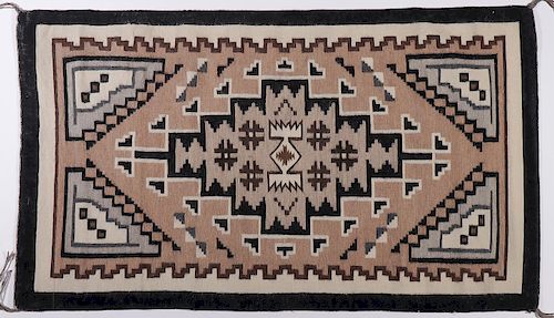 A FINE TWO GREY HILLS TAPESTRY QUALITY WEAVING
