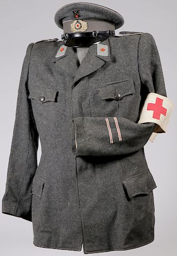 GERMAN WWII RED CROSS BLOUSE AND CAP