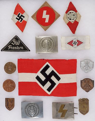 15 GERMAN WWII HITLER YOUTH INSIGNIA