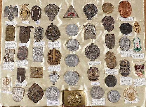 SUPER GROUP OF 43 GERMAN 3RD REICH BADGES