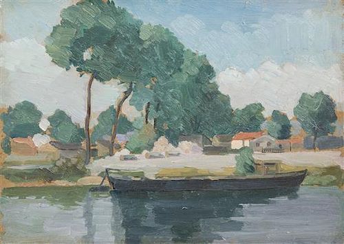 Gustave Cimiotti, (Italian, 1875-1969), French River Boat