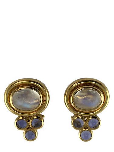  Temple St. Clair 18K Yellow Gold Moonstone Earrings
