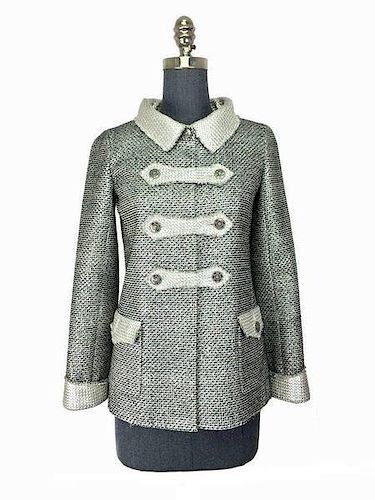 Chanel Tweed Military Jacket 