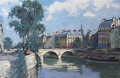Constantine Kluge, (French, 1912-2003), Le Pont Saint-Michel