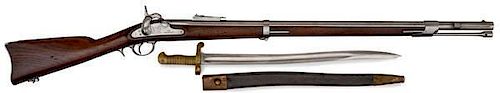 Whitney 1861 Navy Percussion Rifle with Brass-Handled Saber Bayonet 