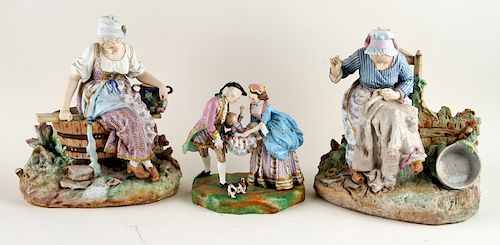 COLLECTION OF 3 CONTINENTAL PORCELAIN FIGURES
