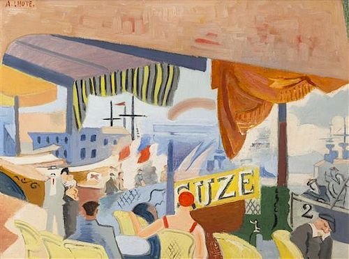 Andre Lhote, (French, 1885-1962), Cafe au bord de la mer, c. 1931