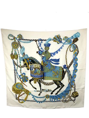 Hermes Le Timbalier Silk Scarf 