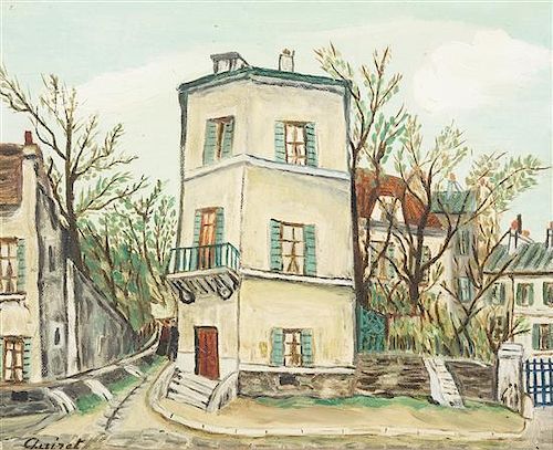 Alphonse Leon Quizet, (French, 1885-1955), Village Scene