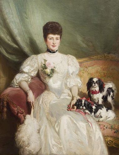 Talbot Hughes, (British, 1869-1942), Portrait of Princess Alexandra (1844-1925) Queen Consort of the United Kingdom and Empress
