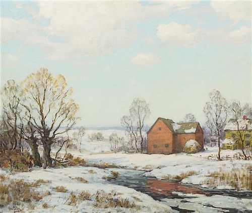 Walter C. Hartson, (American, 1866-1946), The Red Barn