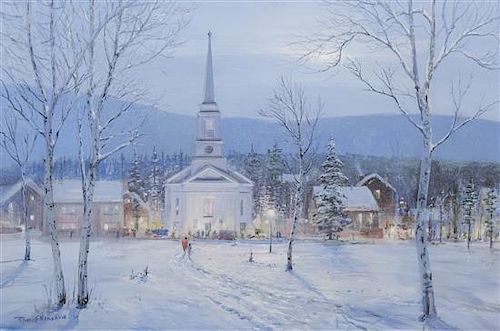 Peter Ellenshaw, (American, 1913-2007), Winter Homecoming