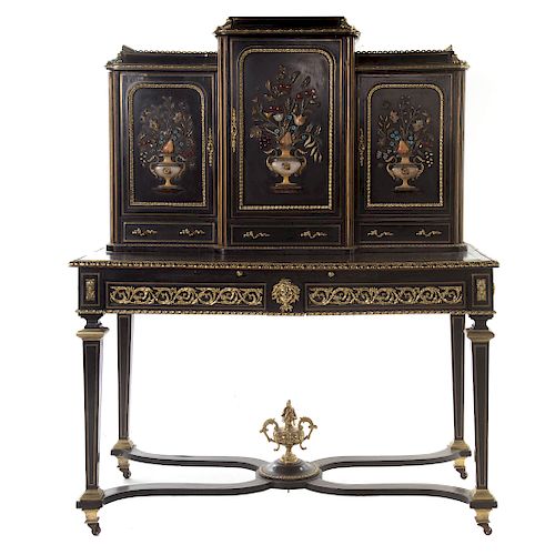 Napoleon III Louis XIV Style Ebonized Cabinet