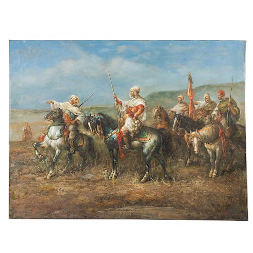 Artist Unknown, 20th c. Arabian Horses, Oil