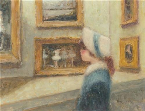 Andre Gisson, (American, 1921-2003), Girl in a Museum