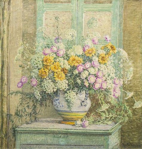 Anna Lee Stacey, (American, 1865-1943), Vase of Flowers, 1939