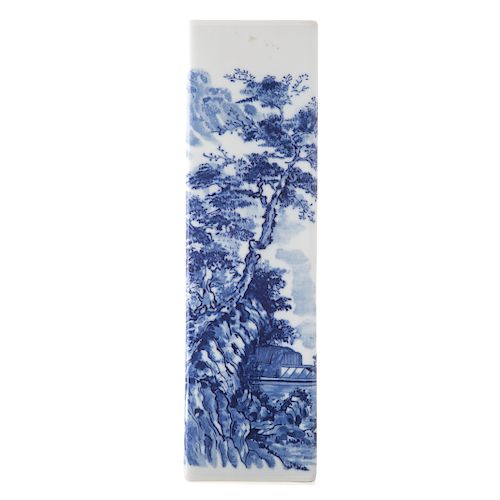 Chinese Blue and White Porcelain Panel Vase