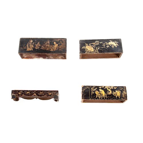 Chinese Lacquer Box and Two Lids