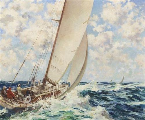 Gerald Leake, (American, 1885-1975), Sailboats