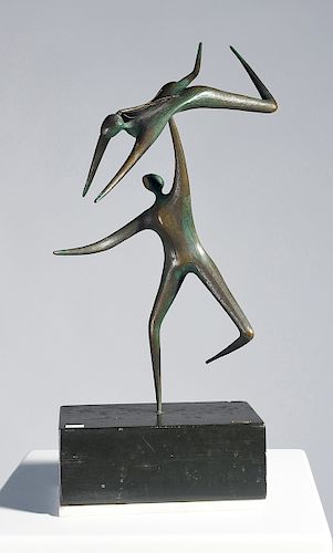 Curtis Jere figural cast bronze dancers