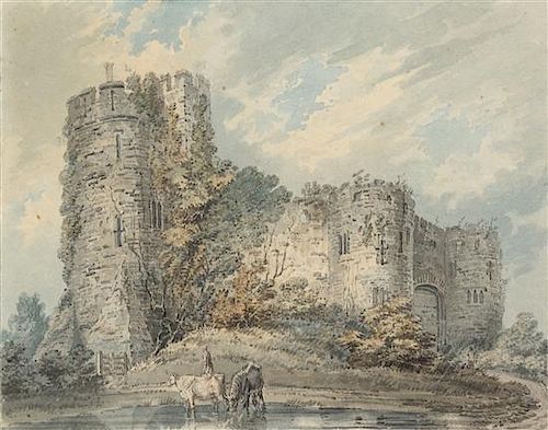 Thomas Girtin, (British, 1775-1802), Chepstow Castle