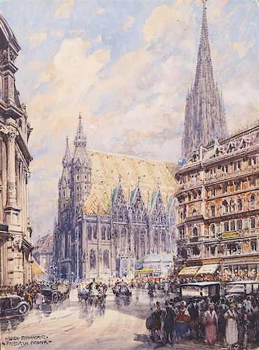 Friedrich Frank, (Austrian, 1871-1945), Wein-Stephensplatz