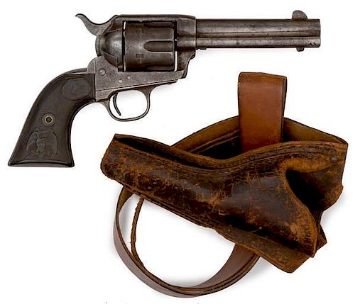 Colt Single Action Army Revolver in an Original Shoulder Holster 