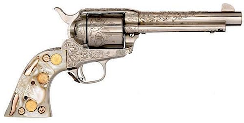 **Factory Engraved Colt Single Action Army Revolver 