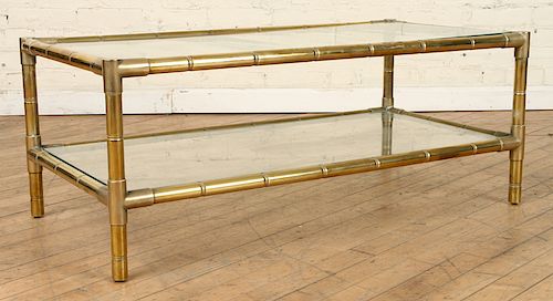 BRASS COFFEE TABLE MANNER OF BILLY HAINES C.1970