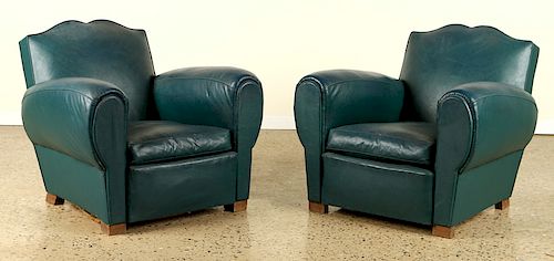 PAIR FRENCH ART DECO STYLE CLUB CHAIRS C.1940