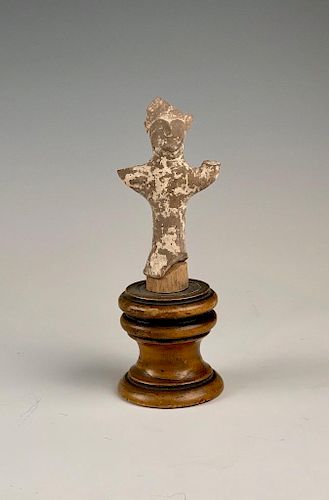 Ancient Clay Figurine on Custom Stand