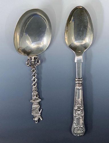 Two Silver Spoons, including William Bateman II