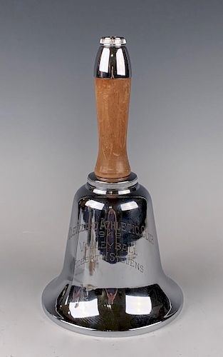 Silver Plate and Wood Cocktail Shaker Trophy