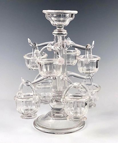 A Blown Glass Epergne