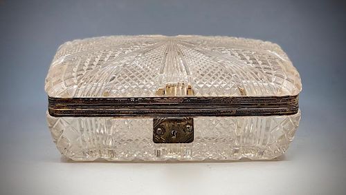 Dutch Cut Glass and Silver Box, 1830