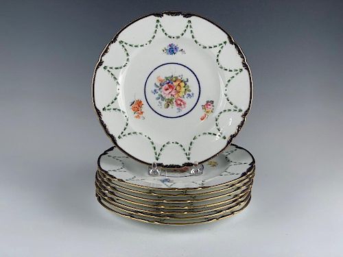 Eight Royal Crown Derby Salad Plates