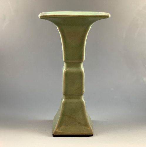 Chinese Celadon Gu Vase