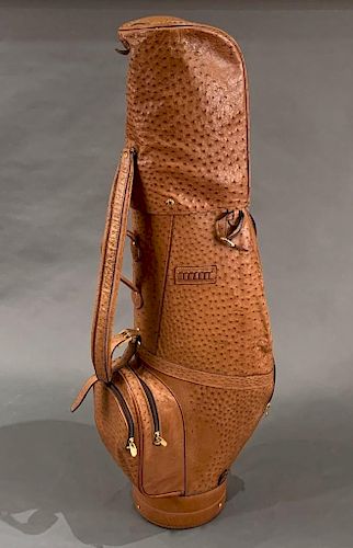 The Swan Collection Ostrich Leather Men's Golf Bag
