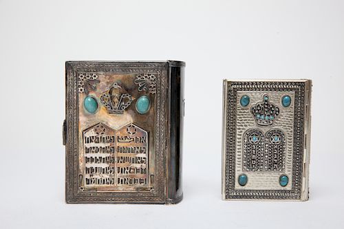 Judaica Silver Cover Hebrew Bible & Another, 2